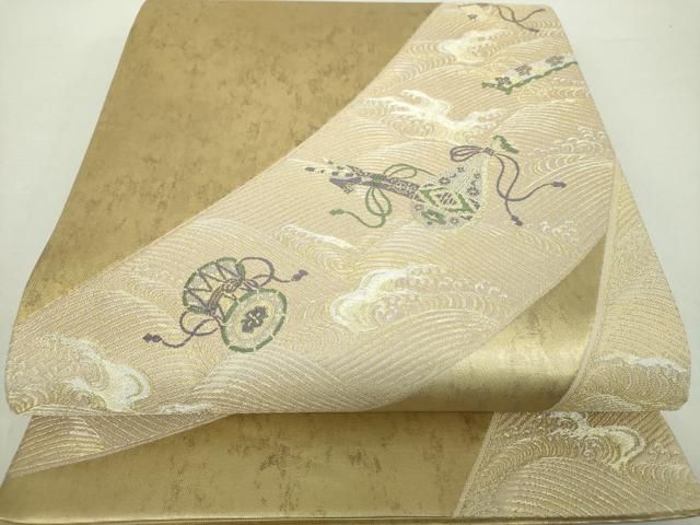 ＜あやあや様リクエスト＞逸品＊松尾光琳＊正絹 六通柄袋帯 純金アート極美品 あやあや様リクエスト＞逸品＊松尾光琳＊正絹 六通柄袋帯 純金アート極