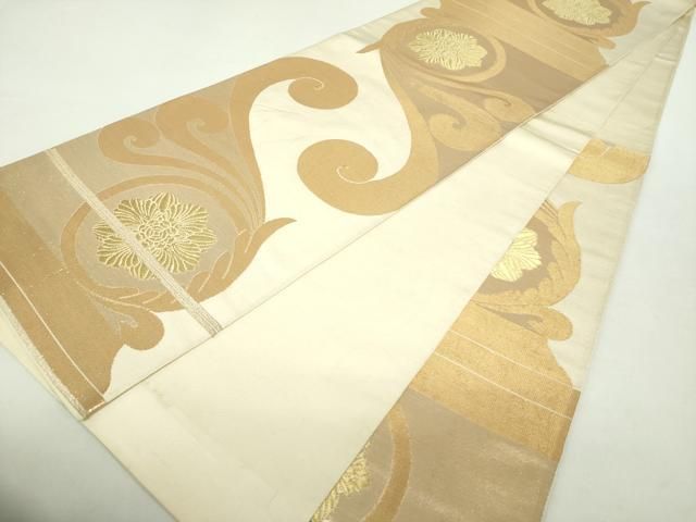 帯2803 ●たつむら ロココ持送り 高級 正絹 六通 袋帯 帯2803 ○たつむら ロココ持送り 高級 正絹 六通 袋帯