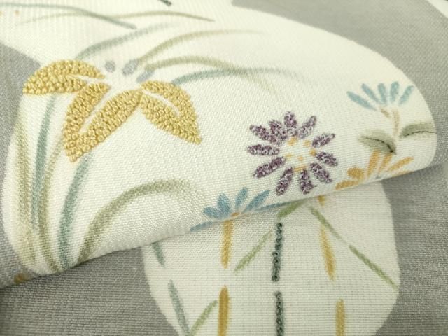 平和屋着物○中国三大刺繍 相良刺繍 総刺繍 九寸名古屋帯