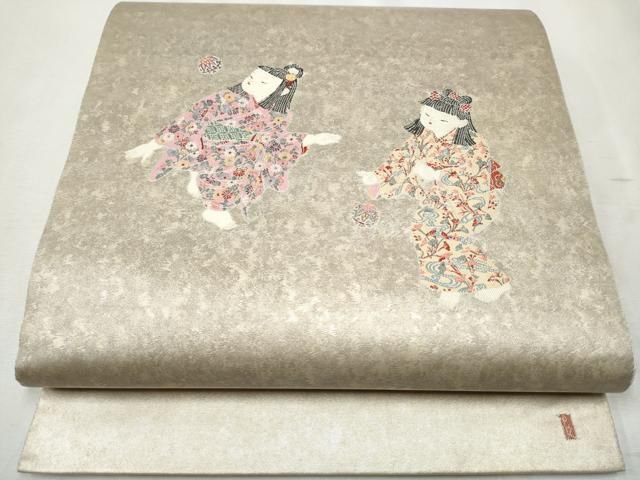 平和屋着物○加賀友禅の巨匠 初代由水十久 西陣長嶋成織物 ながしま帯