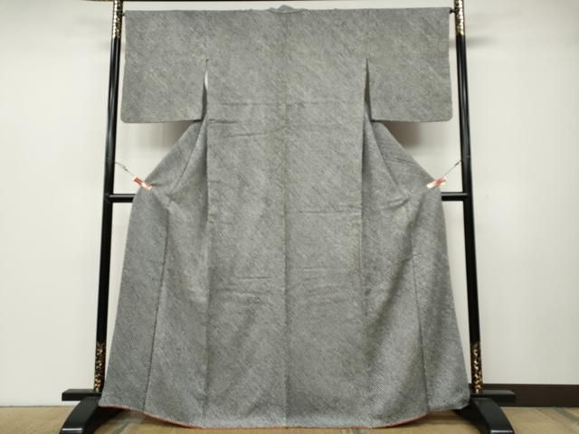 平和屋着物●大変加工の良い総絞り小紋　黒地　正絹　逸品　AABC0004zg 平和屋着物○大変加工の良い総絞り小紋 黒地 正絹 逸品 CABB6309ut