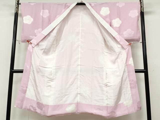 平和屋着物○振袖用長襦袢 袷 絞り 梅地紋 正絹 逸品 CABB4852vp