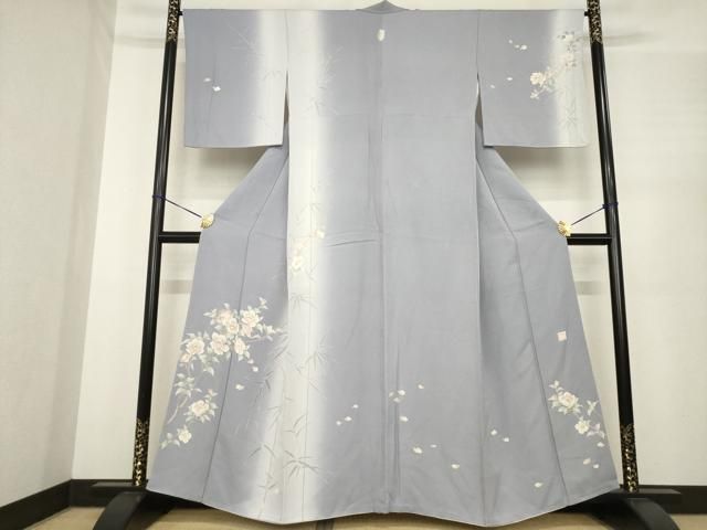 平和屋着物○訪問着 友禅 作家物 操 草花文 暈し染め 正絹 逸品