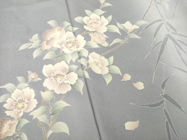 平和屋着物○訪問着 友禅 作家物 操 草花文 暈し染め 正絹 逸品