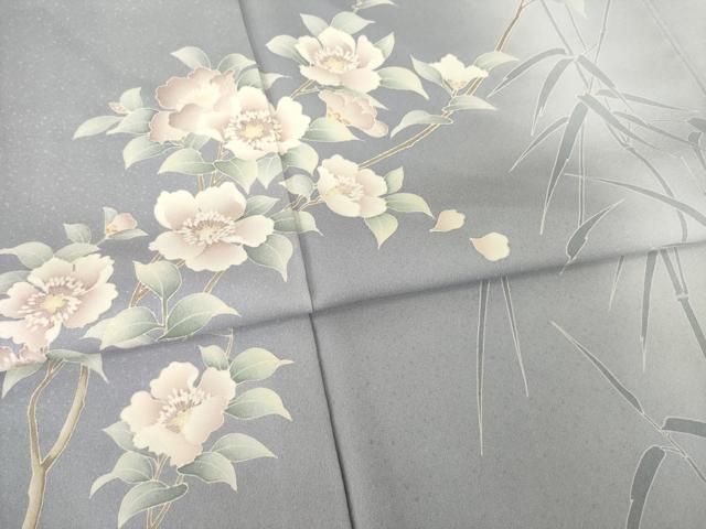 平和屋着物○訪問着 友禅 作家物 操 草花文 暈し染め 正絹 逸品