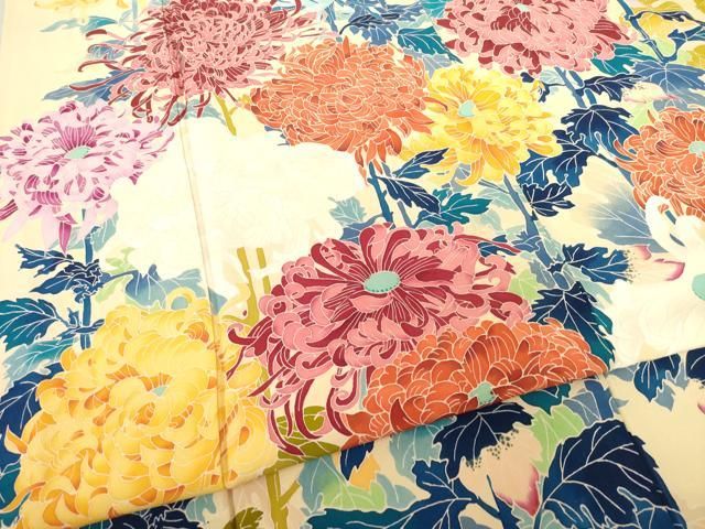 平和屋着物●本加賀友禅作家　金丸水明　振袖　草花文　正絹　逸品　AABE7788ck 平和屋着物○本加賀友禅作家 金丸水明 振袖 草花文 正絹 逸品