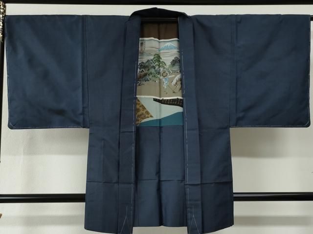 平和屋着物○男性 本場大島紬 アンサンブル 80亀甲 総詰め 正絹 逸品