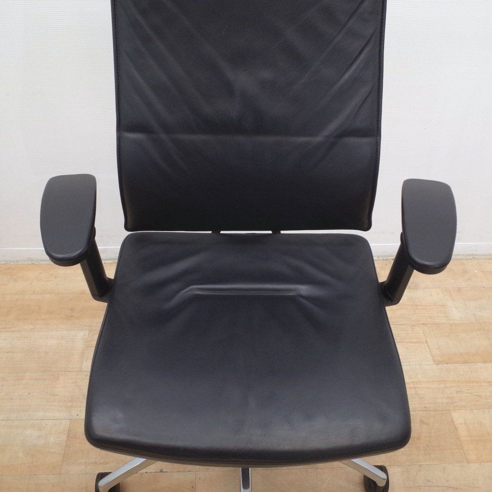 椅子 セダス sedus OPEN UP 肘付きオフィスチェア UP-103 ブラック 本革