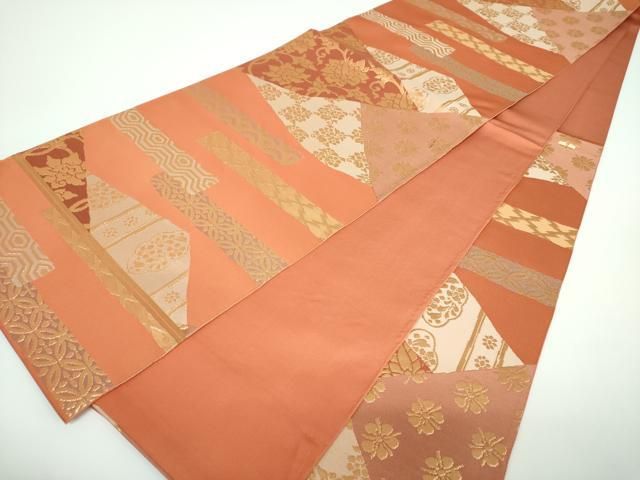 帯4336 ●川島織物謹製 高級 正絹 六通 袋帯 ブランド帯】川島織物謹製 最高級 正絹 唐織 六通 袋帯 蝶々 六通 成人