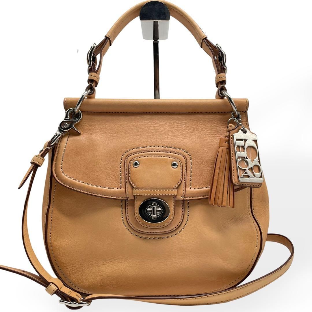極美品　希少　COACH オールドコーチ　ウィリス　2way ショルダーバッグ 極美品 希少 COACH ニューウィリス 2way ショルダーバッグ ベージュ