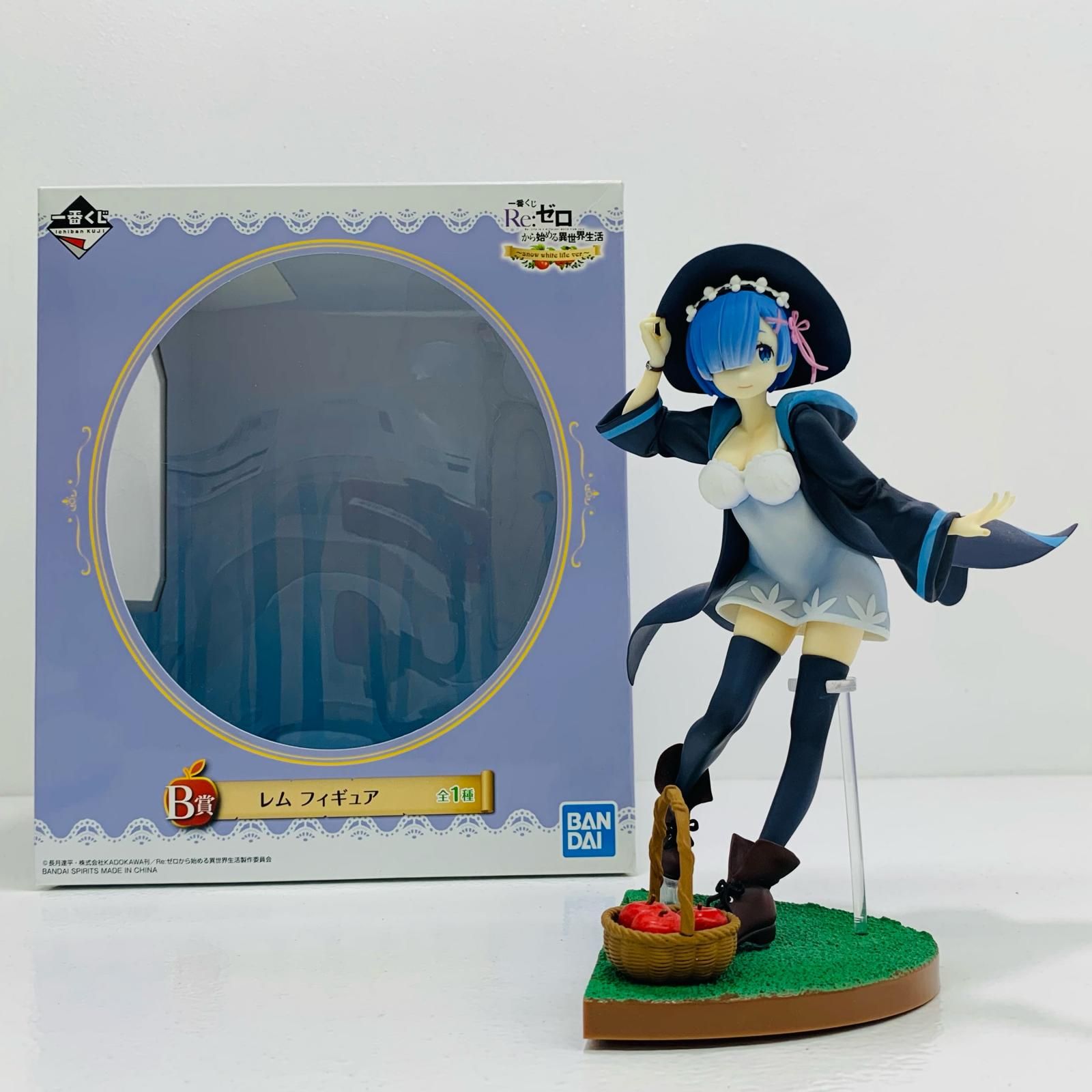 レム フィギュア　正規品　中古 中古 B賞レム-フィギュア「snowwhitelifever./一番くじRe：ゼロから