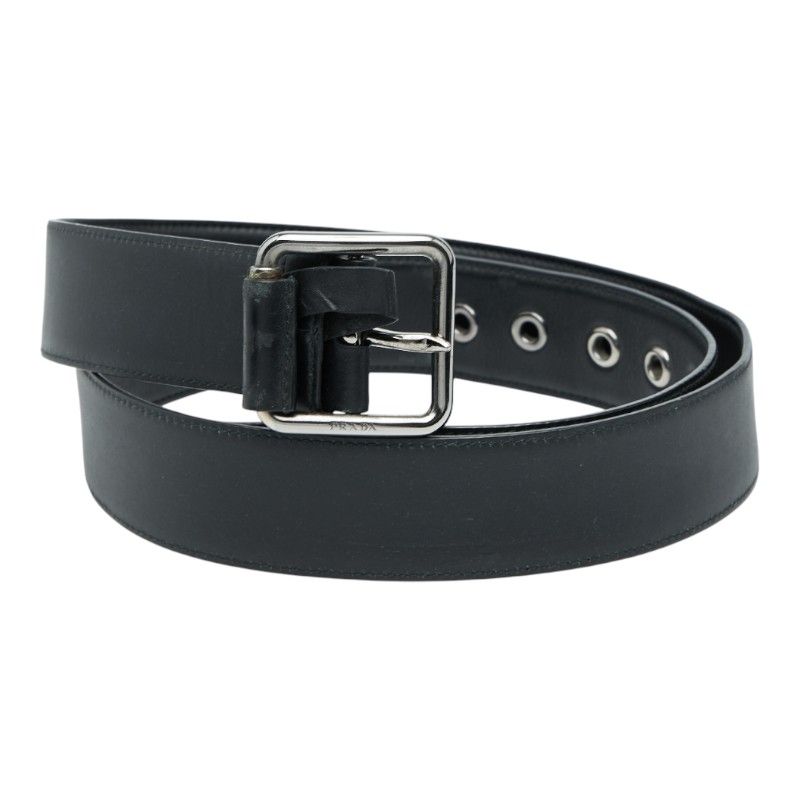 プラダ ベルト サイズ：100/40 ブラック レザー メンズ PRADA【1