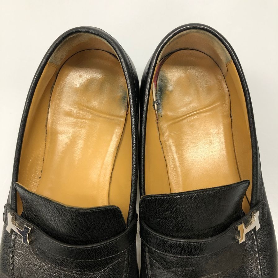 美品✨エルメス コンスタンス レザー シルバー ヒール ローファー 金具 ヒール エルメス レザーローファー コンスタンス シルバー金具【AFC2】 - メルカリ