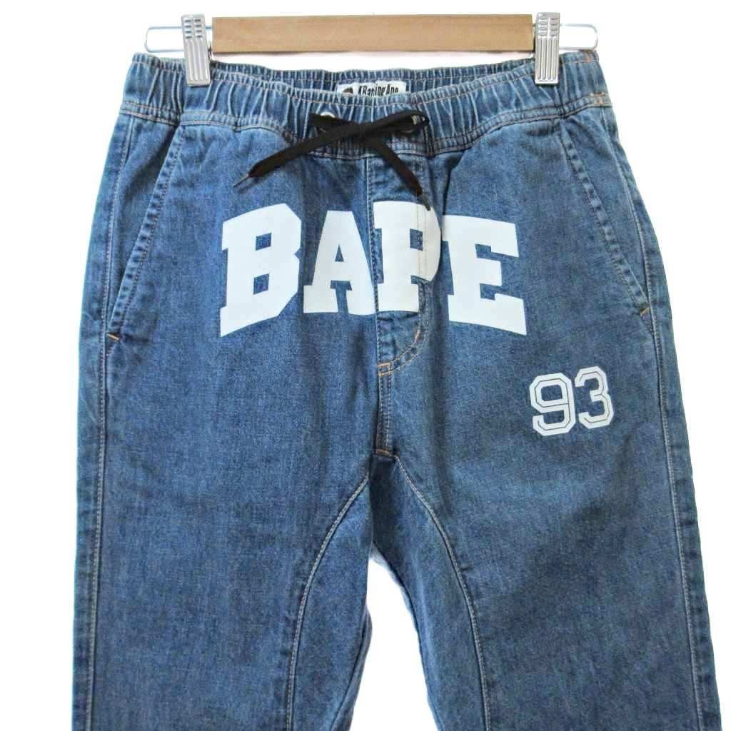 アベイシングエイプ A BATHING APE フロントロゴ プリント デニム