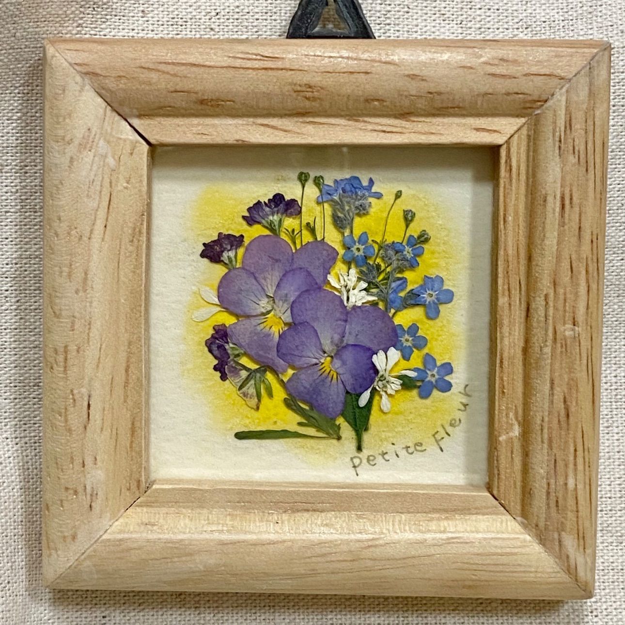 押し花アート ハーブと詩　押し花額 インテリア　雑貨　アート 押し花アート ミニミニ額 押し花 ドライフラワー インテリアアート