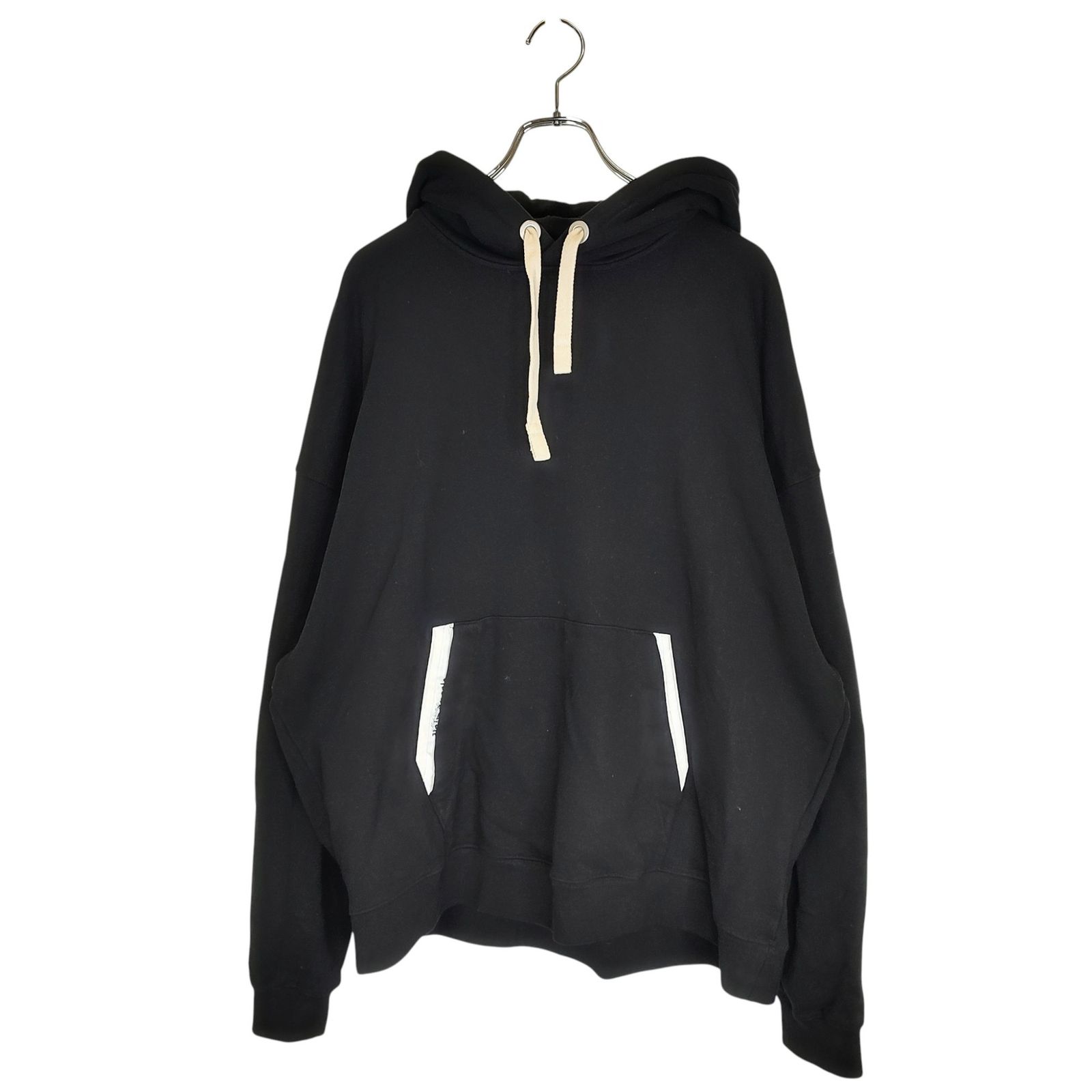 PALM ANGELS パーム・エンジェルス 23AW Drawstring Hoodie ドローストリング フーディ プルオーバー パーカー PMBB126E23FLE002 M ブラック メンズ