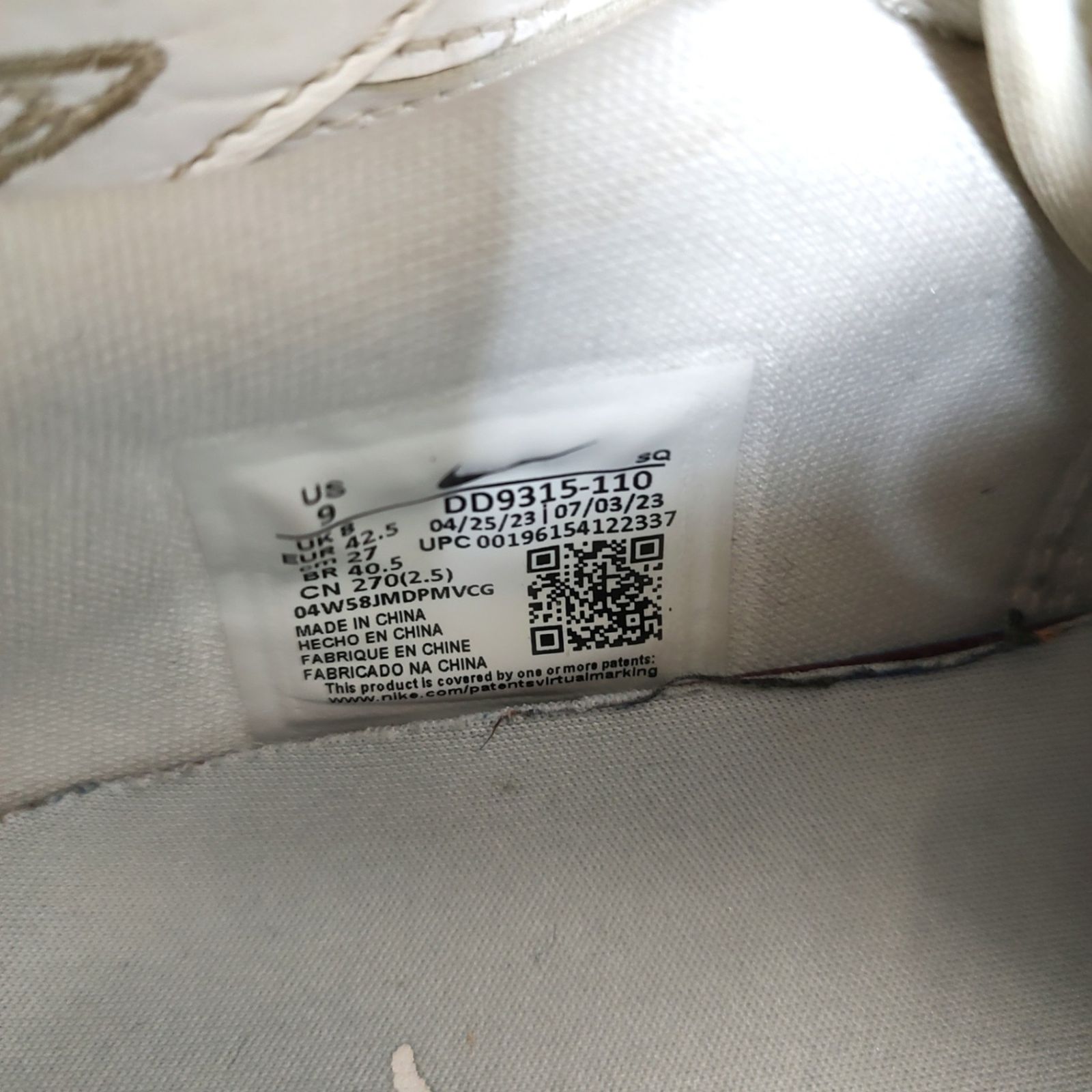 NIKE ナイキ Air Jordan 1 Low Golf White Crocodile Skin エア 