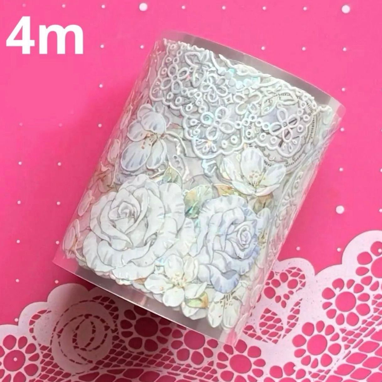 さくら‪✿［中古・貝殻光PET5m］海外マステ 青年マステ 6種セット 贝壳光 枕花仙梦 7cm×10m 94cm/loop 海外マスキングテープ 海外マステ