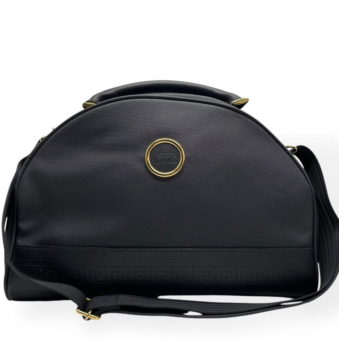 美品 希少 GIANNNI VERSACE 2way ショルダーバッグ ブラック 【公式通販】 美品 希少 GIANNNI VERSACE 2way ショルダーバッグ ブラック 【公式通販】