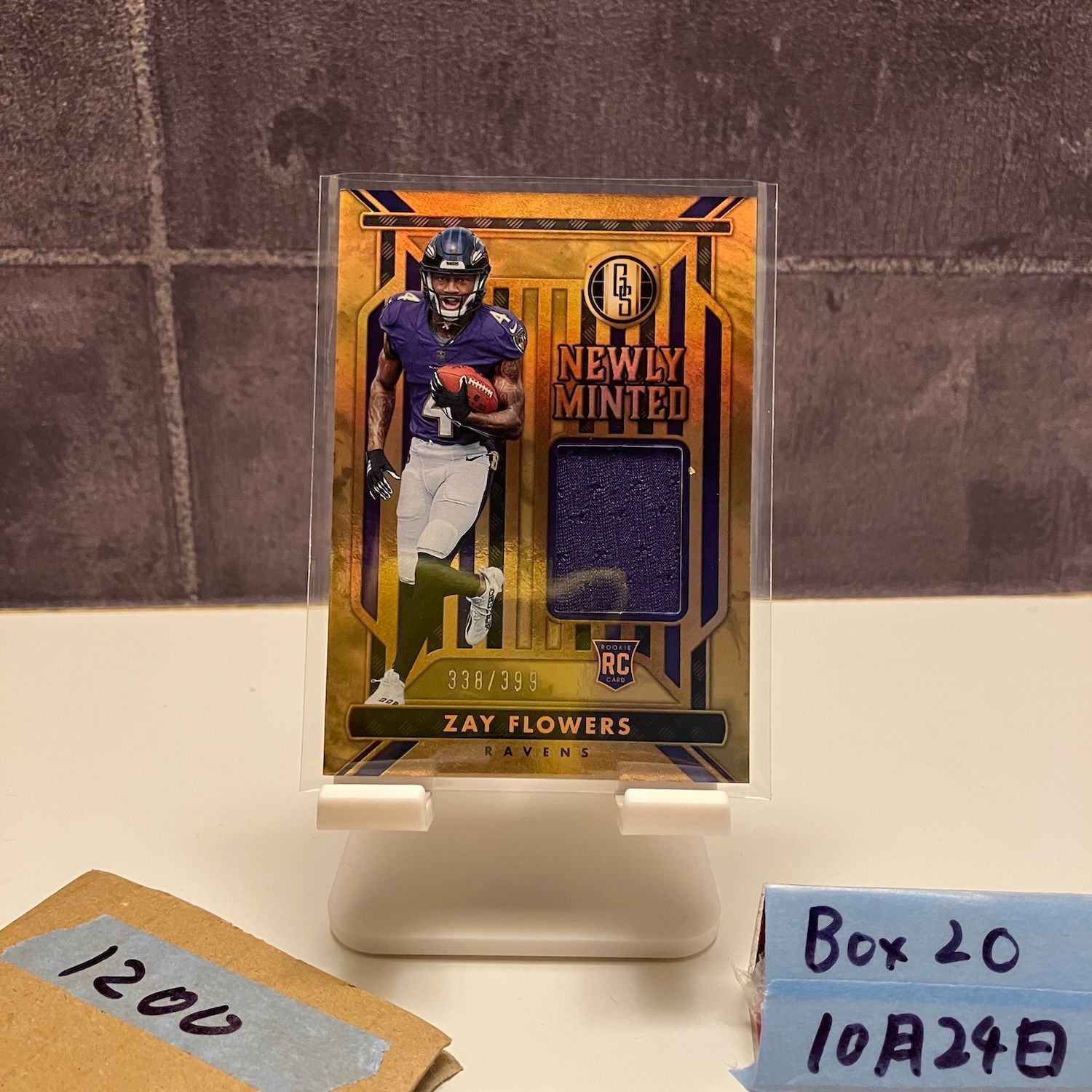 2023 Panini Gold Standard Zay Flowers 338/399 Baltimore Ravens
