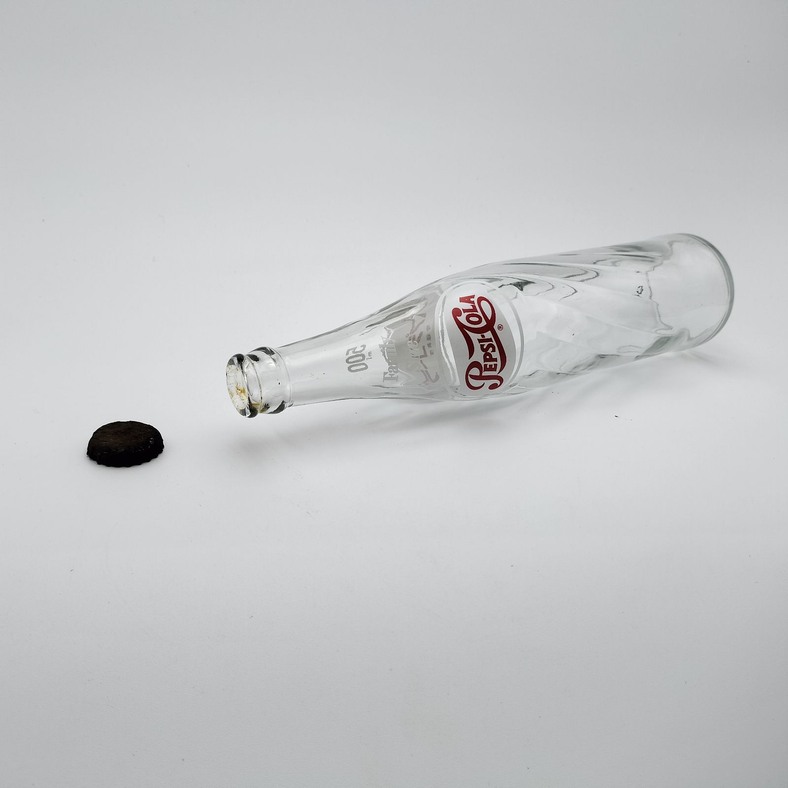 昭和レトロ ガラス空き瓶3本 コカコーラ1L & スプライト1L & ペプシ