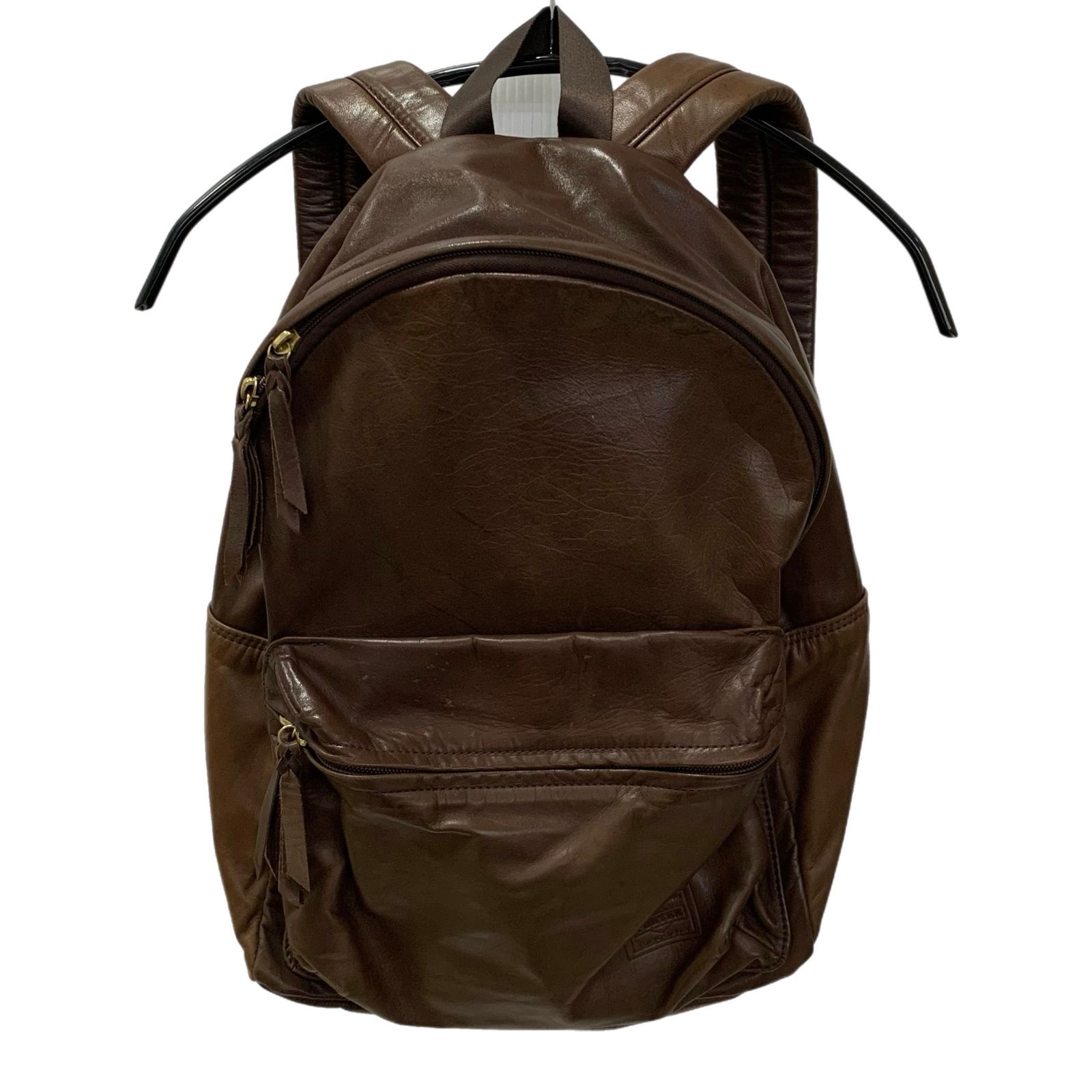 Porterオールレザーリュックブラウン ポーター PORTER FRANK レザー バッグ メンズバッグ バックパック