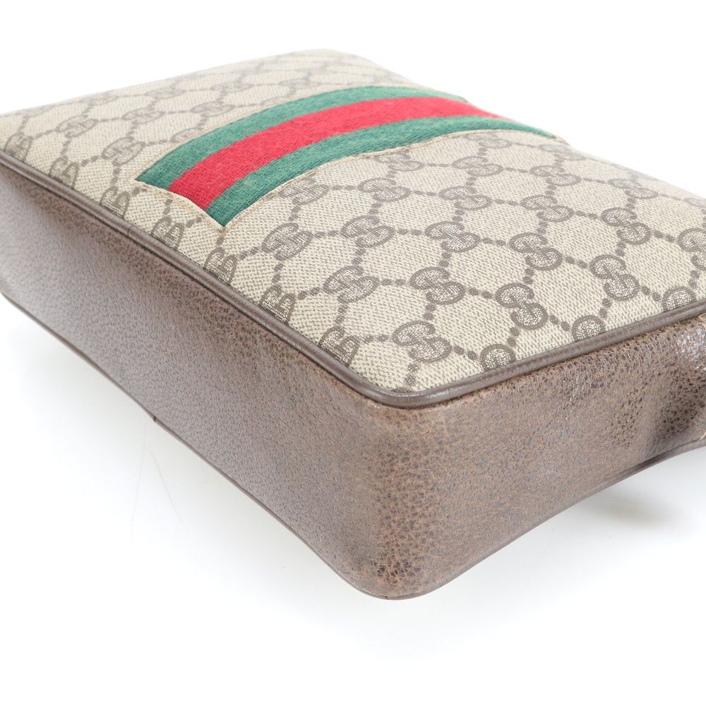 美品 オールド グッチ GGスプリーム シェリー ライン レザー セカンド