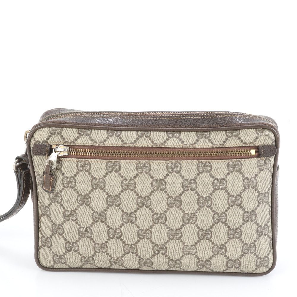 美品 オールド グッチ GGスプリーム シェリー ライン レザー セカンド