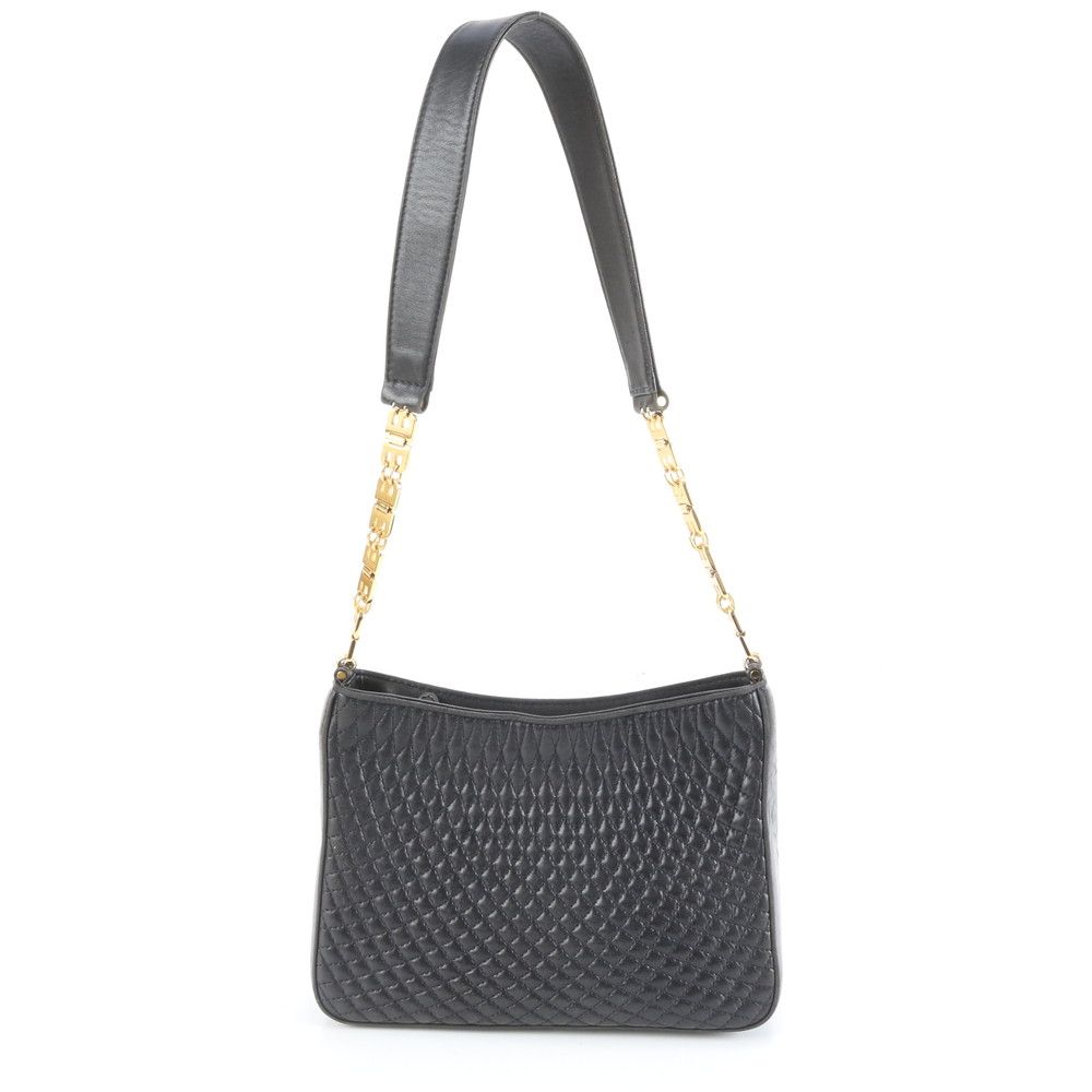 美品 バリー キルティング レザー チェーン ワンショルダーバッグ