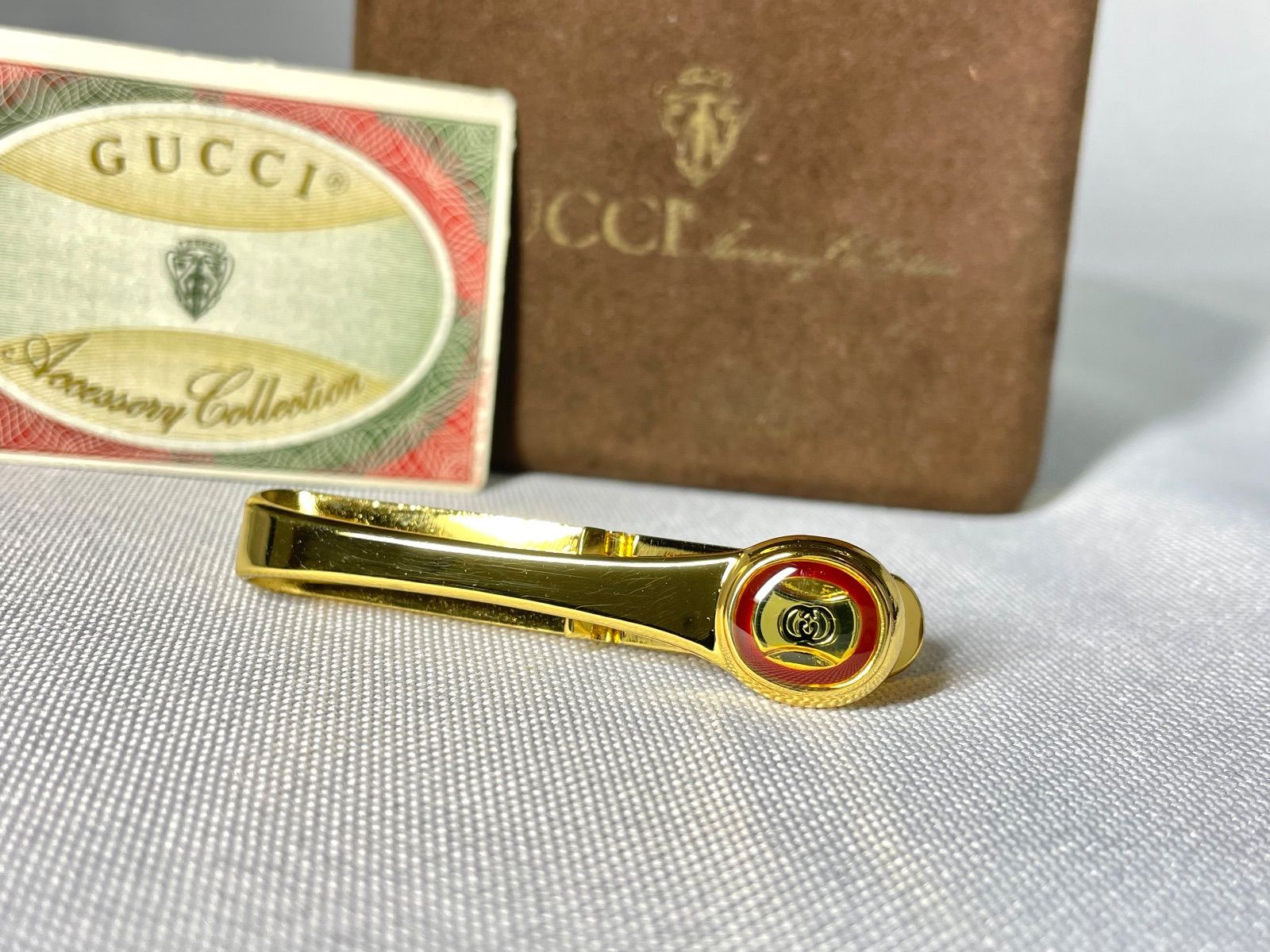 GUCCI グッチ インターロッキングG GGロゴ レッド＆ゴールド&ブラック