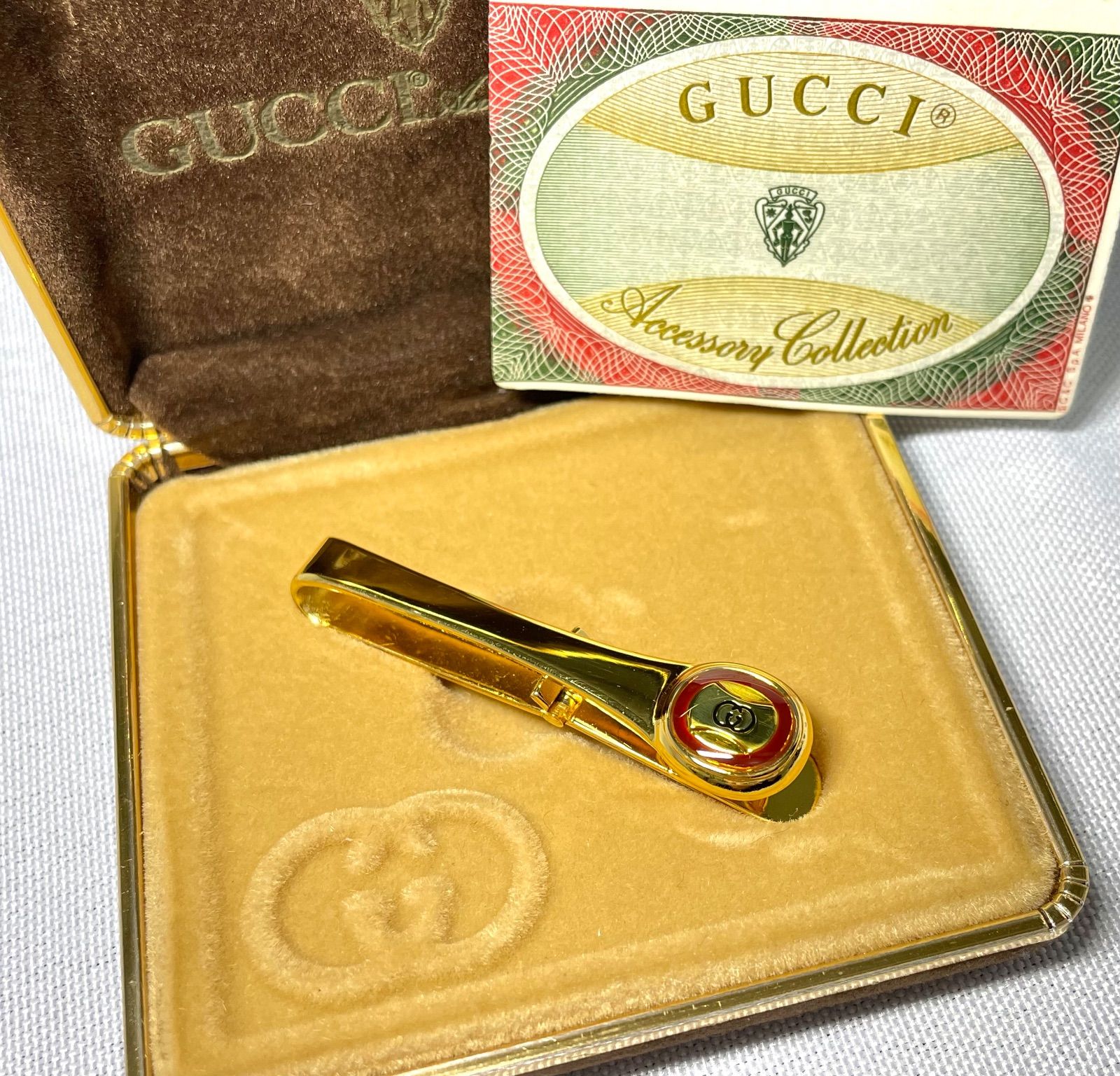 GUCCI グッチ インターロッキングG GGロゴ レッド＆ゴールド&ブラック