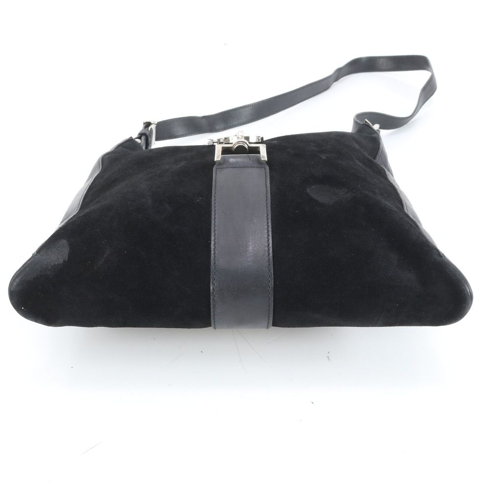 【極美品】グッチ ワンショルダー GG柄 ジャッキー キャンバス レザー 黒 ✨極上美品✨ グッチ ジャッキー ワンショルダーバック GGキャンバス