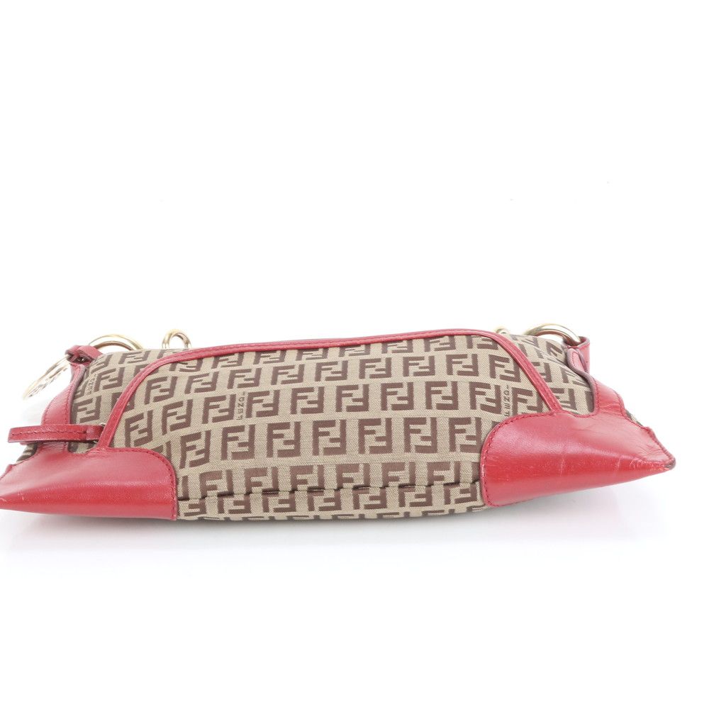 極美品 フェンディ ズッキーノ 2373-8BR464-LXT-049 レザー ショルダー