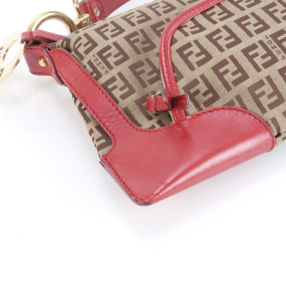 極美品 フェンディ ズッキーノ 2373-8BR464-LXT-049 レザー ショルダー