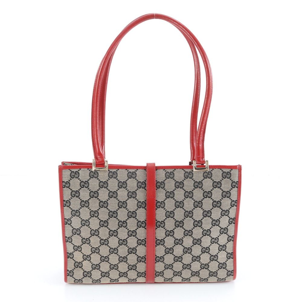 極美品 グッチ ジャッキー GGキャンバス 002 1073 レザー ショルダー