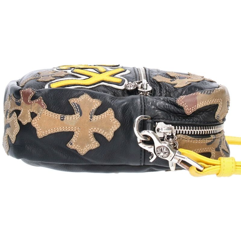 クロムハーツ   TAKA MINI LTHR タカミニ カモフラ柄レザーパッチショルダーバッグ 中古 NO05 クロムハーツ TAKA MINI SEX RECORDS/タカミニ ワッペン付カモフラ