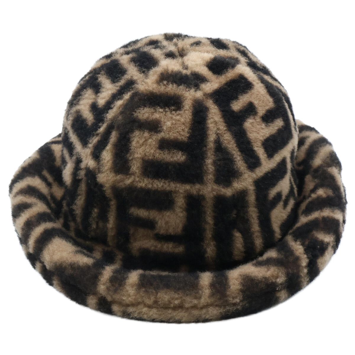 FENDI フェンディ KIDS キッズ JUP009 A2LU ズッカ柄 ボアハット III