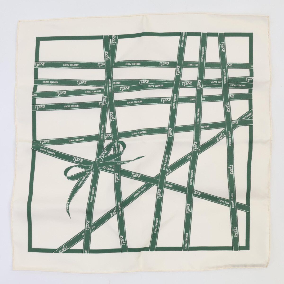 HERMES エルメス 【美品】ガヴロッシュ ボルデュックリボン シルク