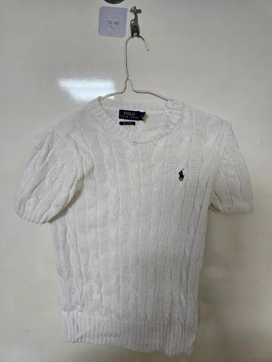 ポロラルフローレン ケーブル 半袖 ニット 白 s - メルカリ