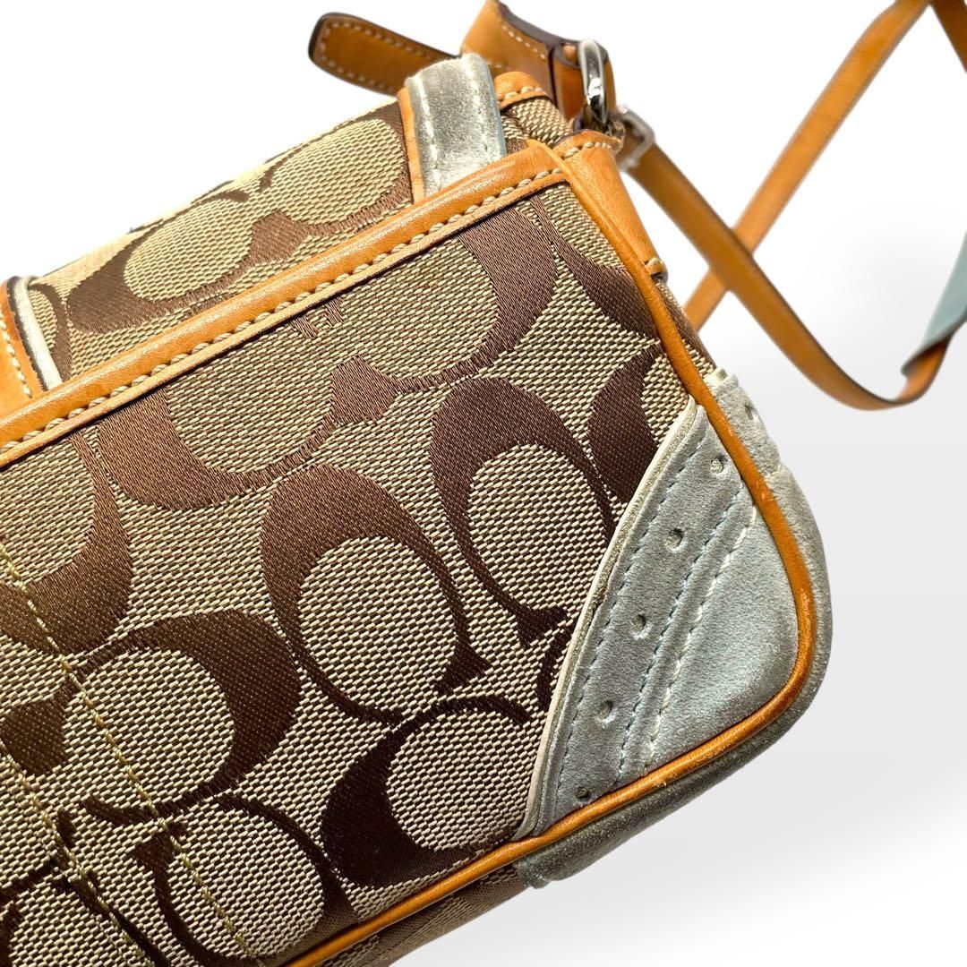希少✨COACH コーチ ソーホー ハンドバッグ ゴールド ショルダー ラメ 良品 希少 COACH コーチ ショルダーバッグ ソーホー キャンバス レザー