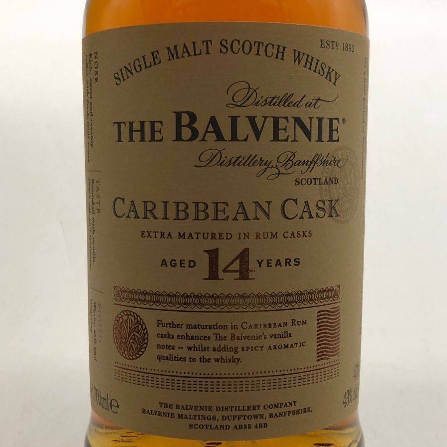 ザ バルヴェニー14年 カリビアンカスク 700ml 43% 未開栓 - メルカリ
