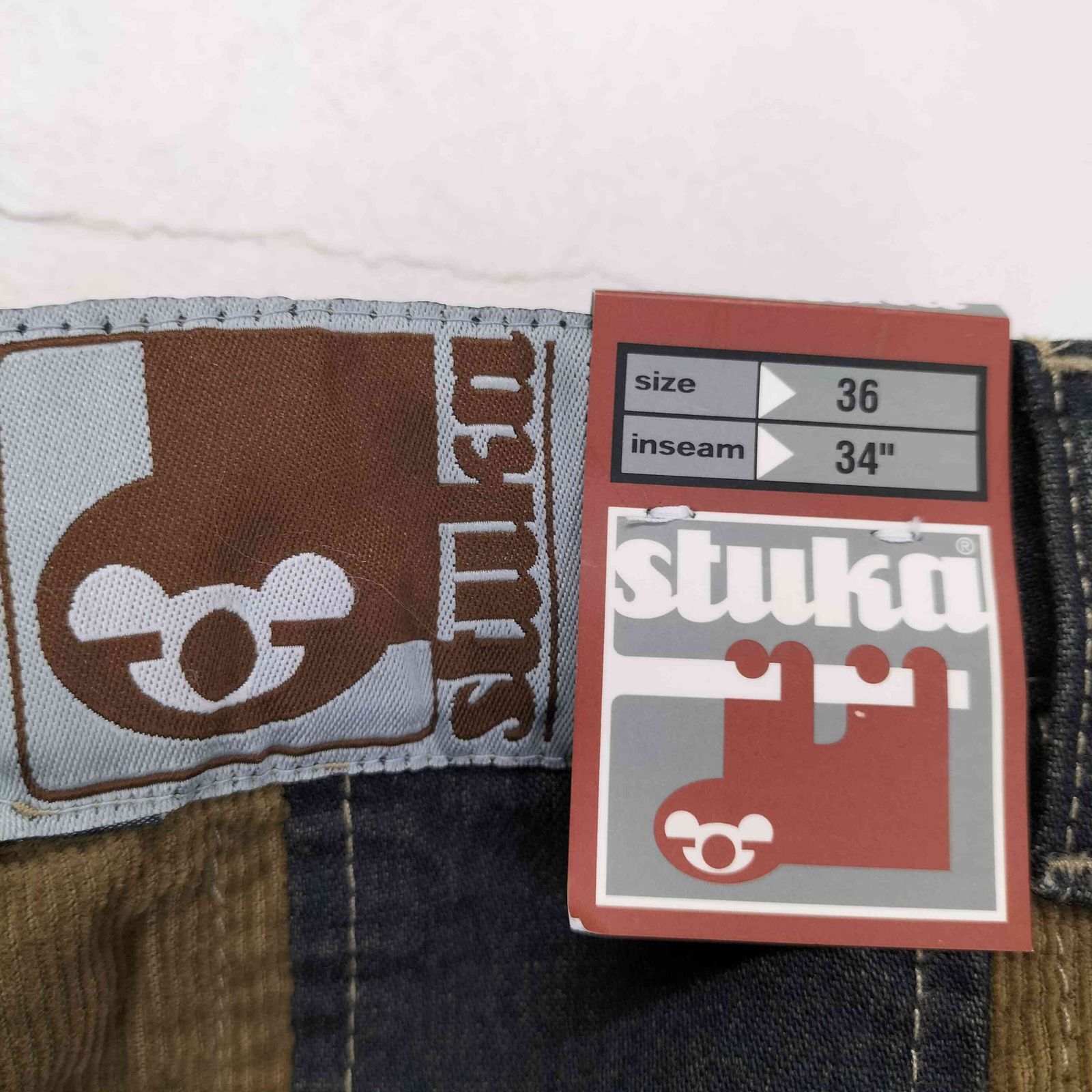 ユーズドフルギ USED古着 パッチワークワイドパンツ import メンズ 36