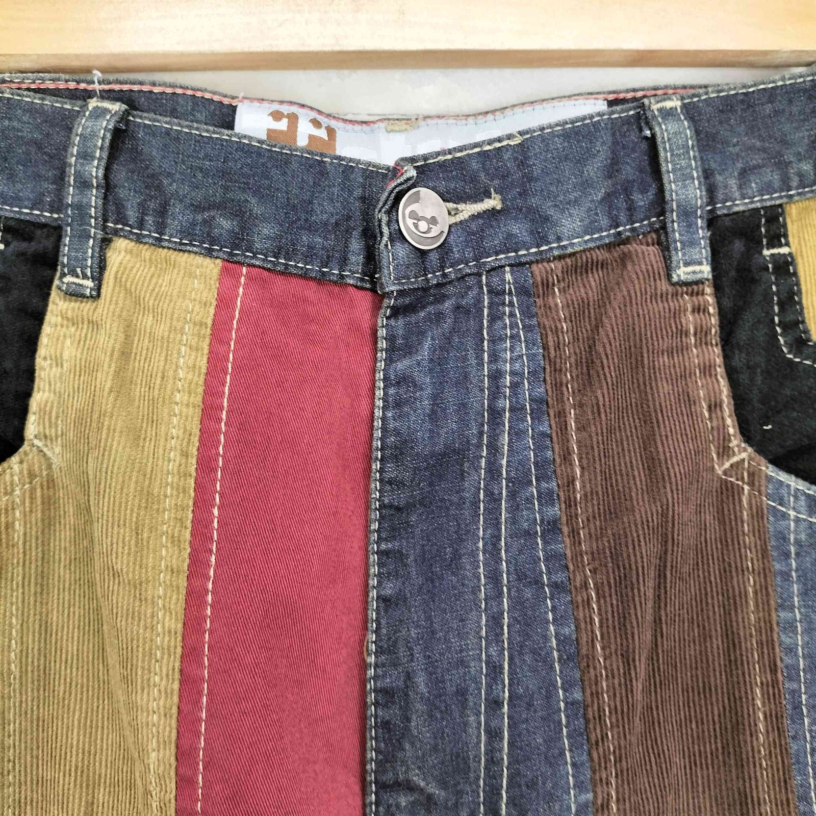 ユーズドフルギ USED古着 パッチワークワイドパンツ import メンズ 36