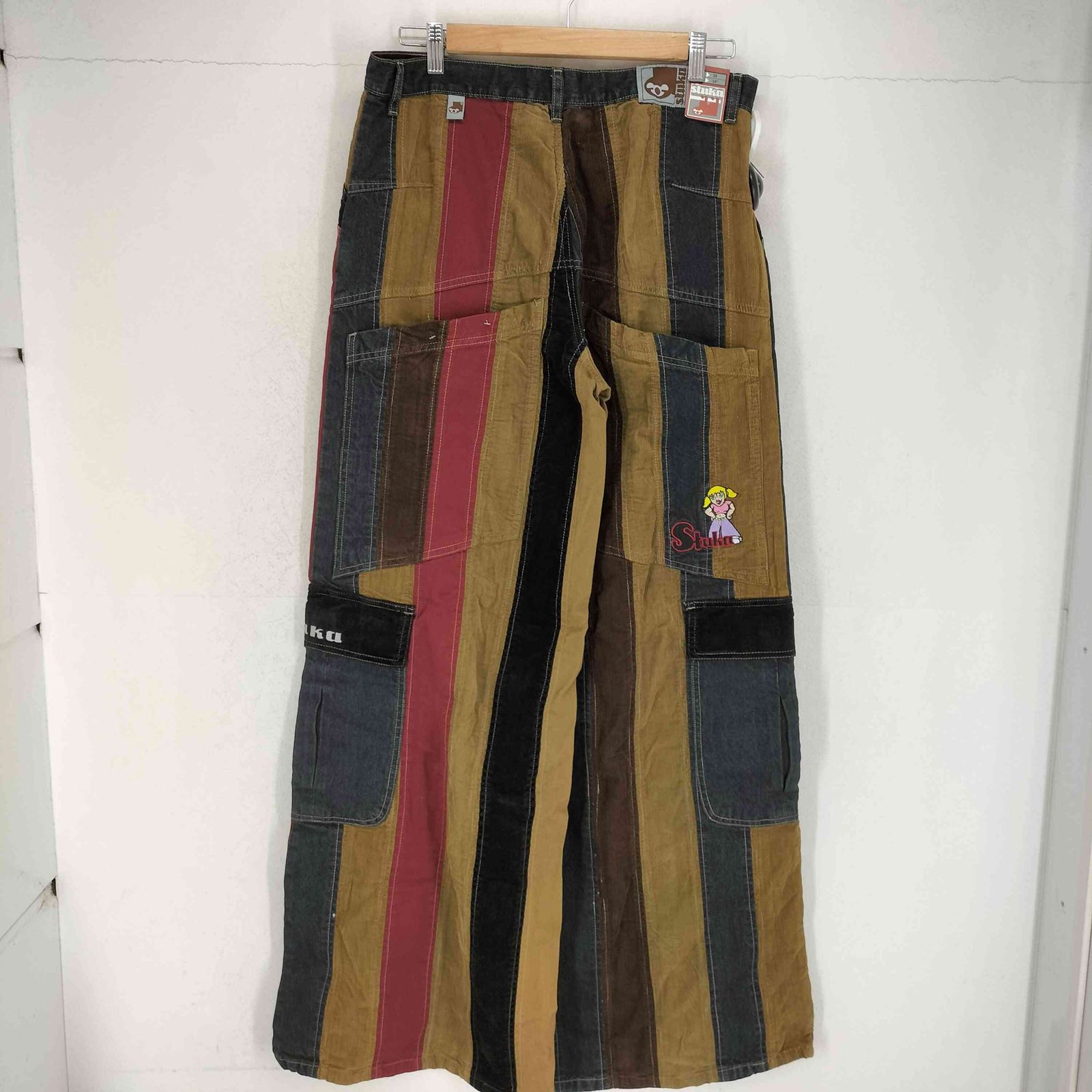 ユーズドフルギ USED古着 パッチワークワイドパンツ import メンズ 36