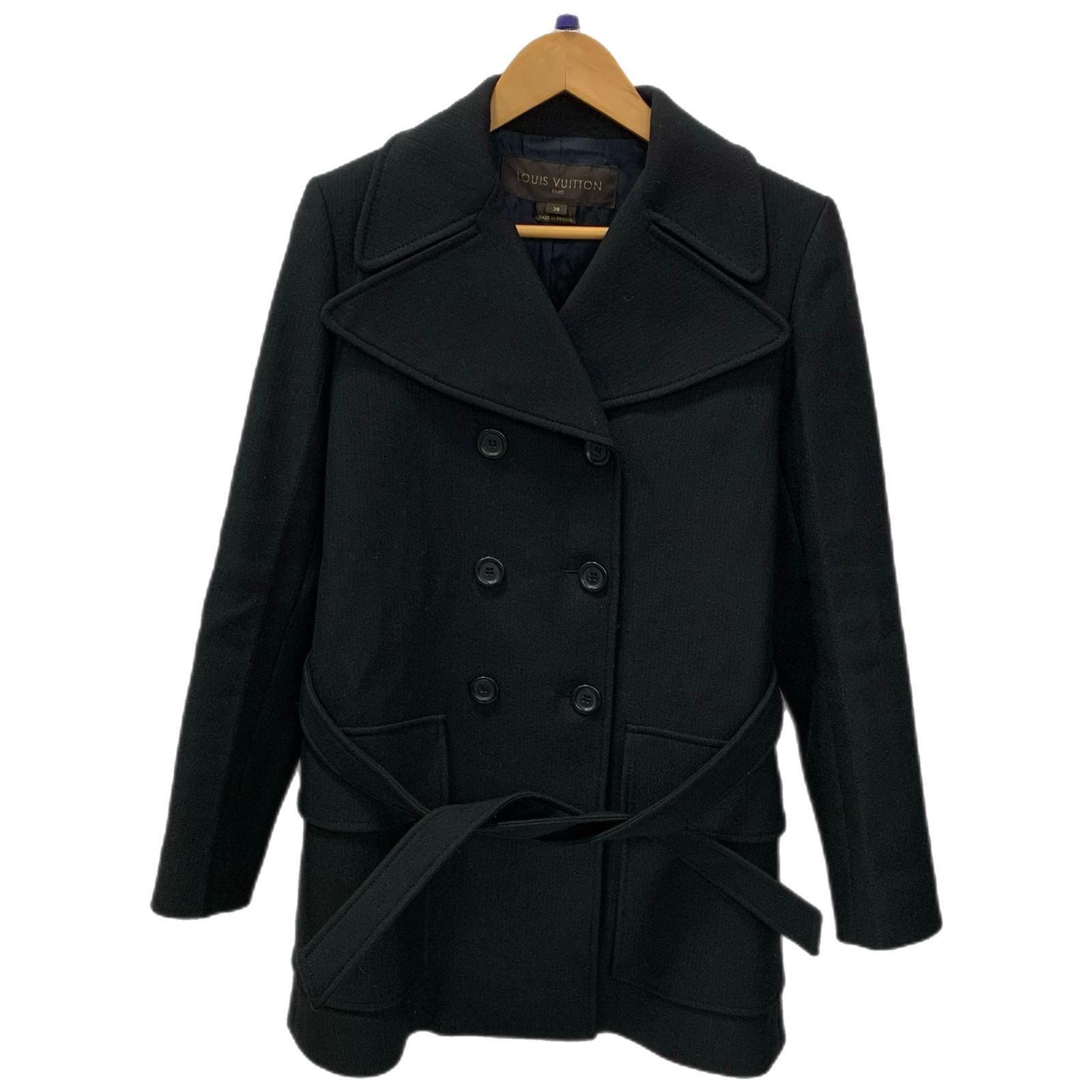 ルイ・ヴィトン LOUIS VUITTON コート ブラック 38サイズ 201LT-470