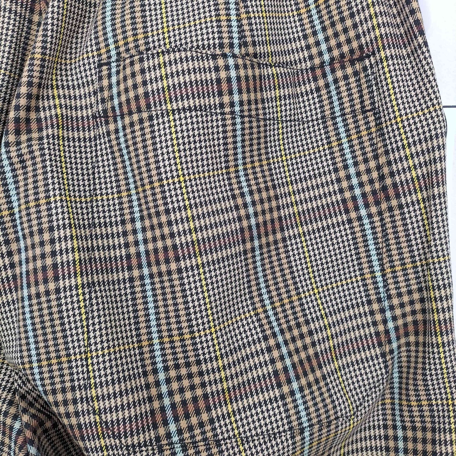 ヘルムートラング HELMUT LANG チェック柄ウールイージースラックス