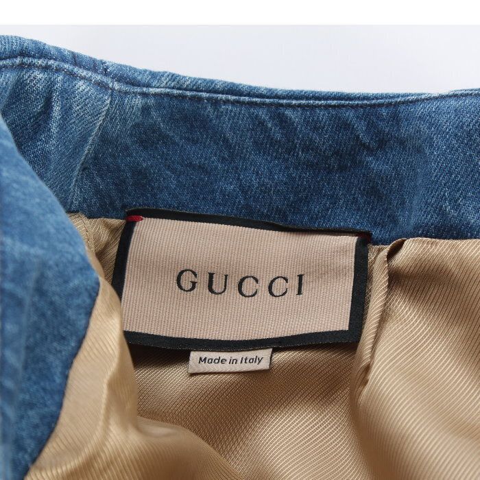 お値下げ!】 GUCCI キルティング デニム スカート 766042 XDCQ1 4011