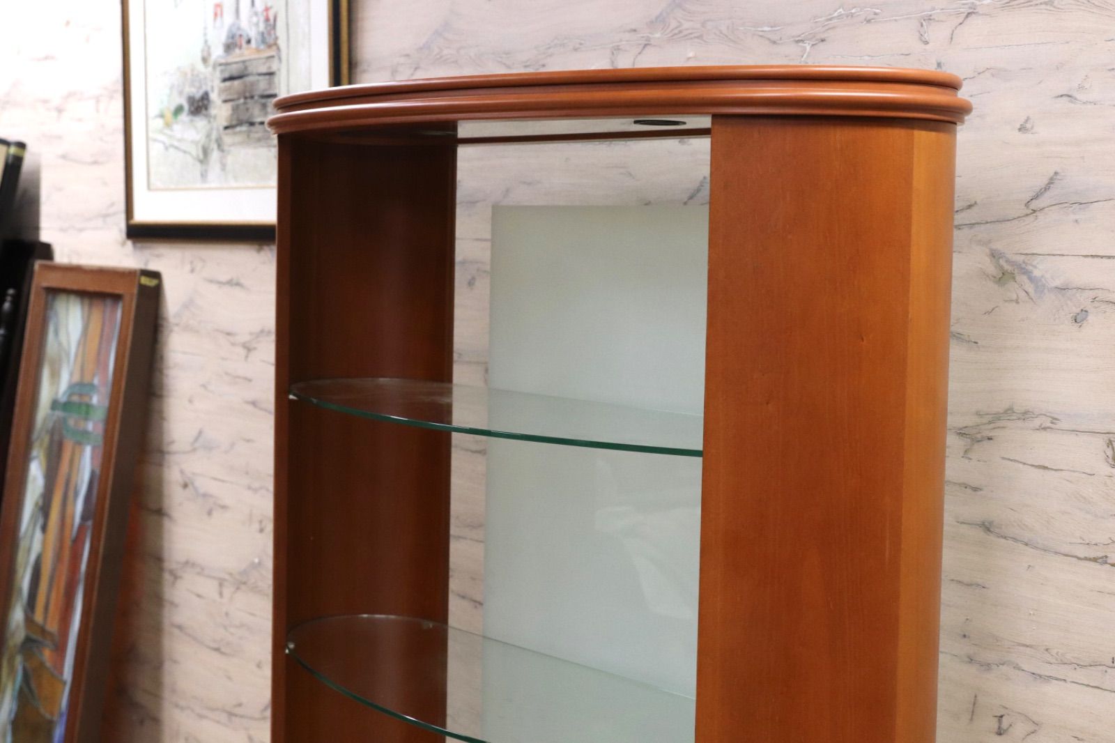 イタリア製キュリオケース　 ガラスキャビネット イタリア製】 キャビネット ガラスキャビネット 3面ガラス キュリオ