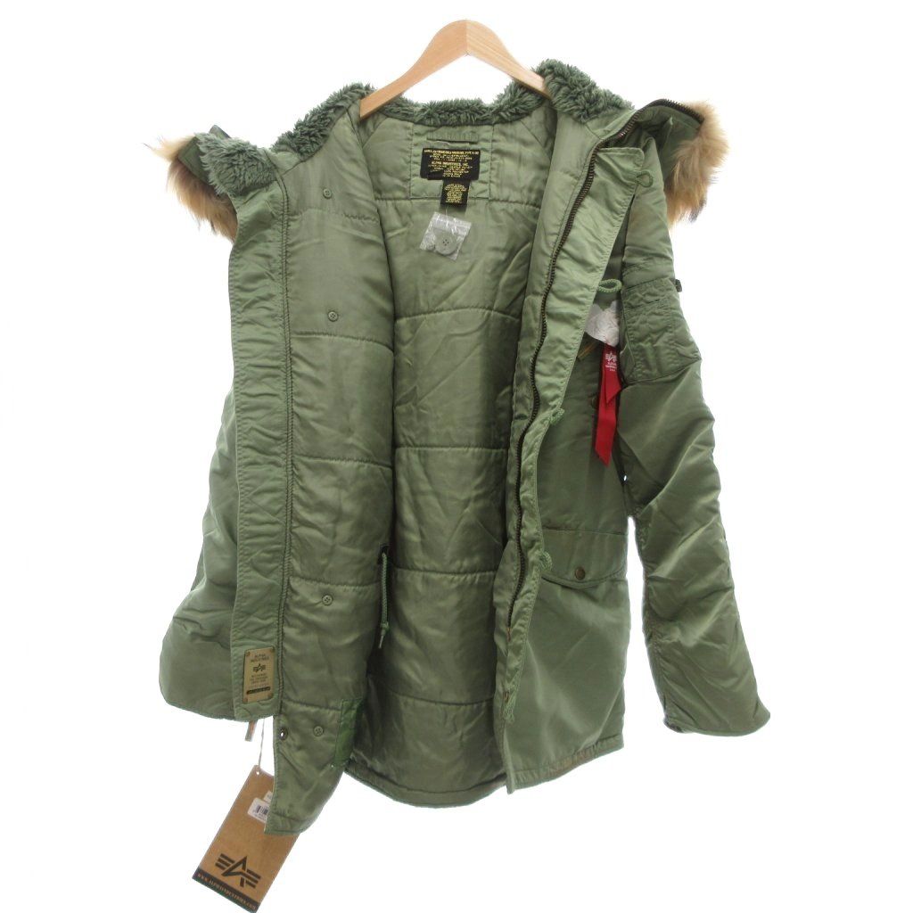 【中古】未使用品 アルファ ALPHA タグ付き 55周年記念 限定 N-3B フライトジャケット 中綿 フォックスファー付き アルファ ALPHA タグ付き 55周年記念 限定 N-3B フライトジャケット