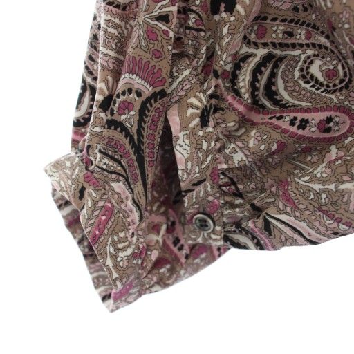 ソージュ SOEJU ペイズリー柄ワンピース 長袖 ミモレ丈 ロング F